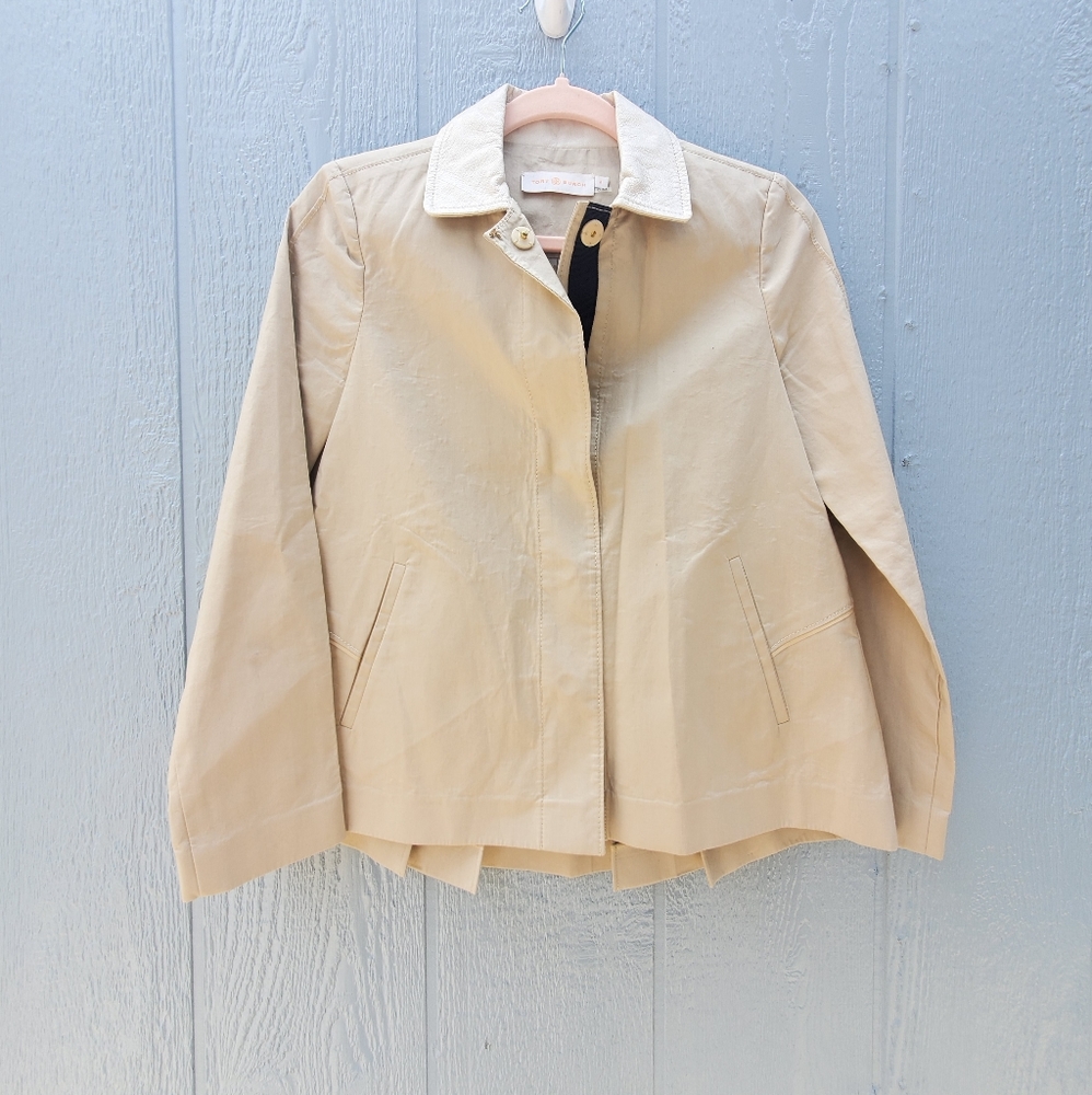 Tory Burch Pleated swing trench coat